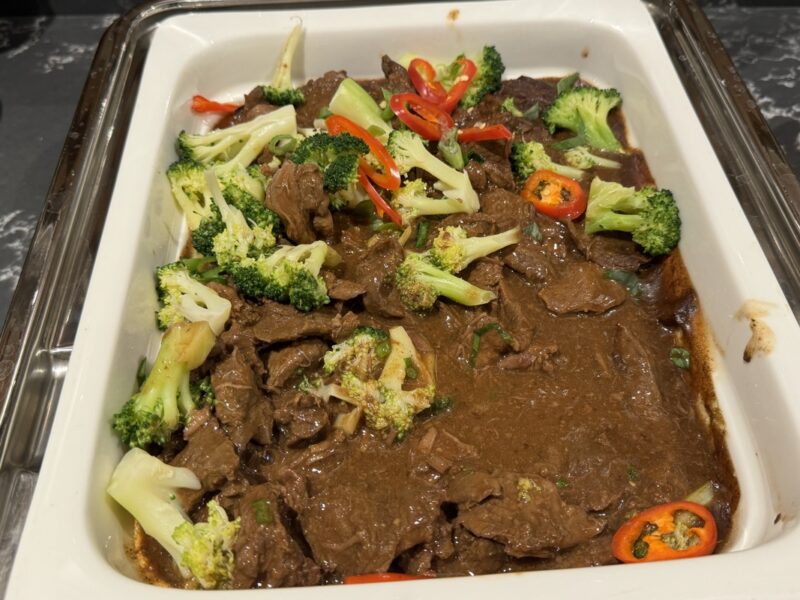 a dish with meat and vegetables