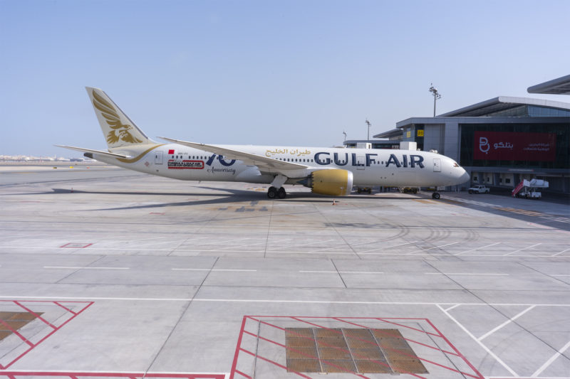 Gulf Air B787 at new Bahrain Airport Terminal