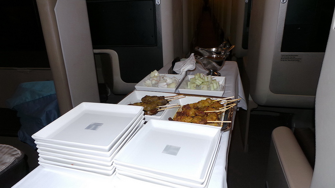 Singapore Airlines Business Class Satay