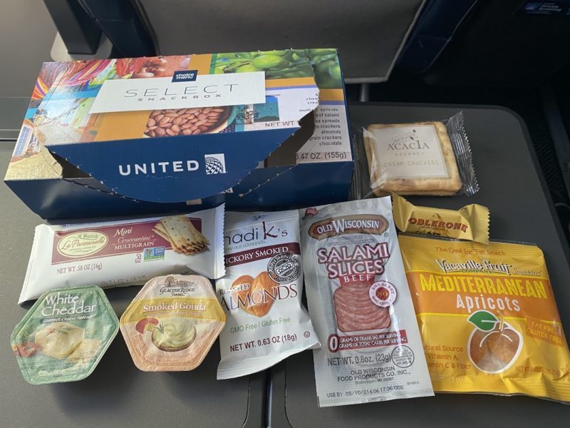 a box of snacks and crackers