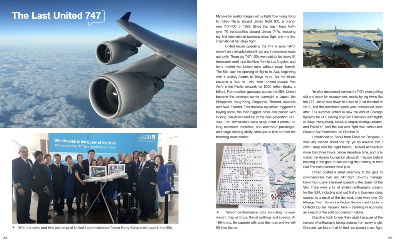 a collage of a magazine with a group of people and a plane